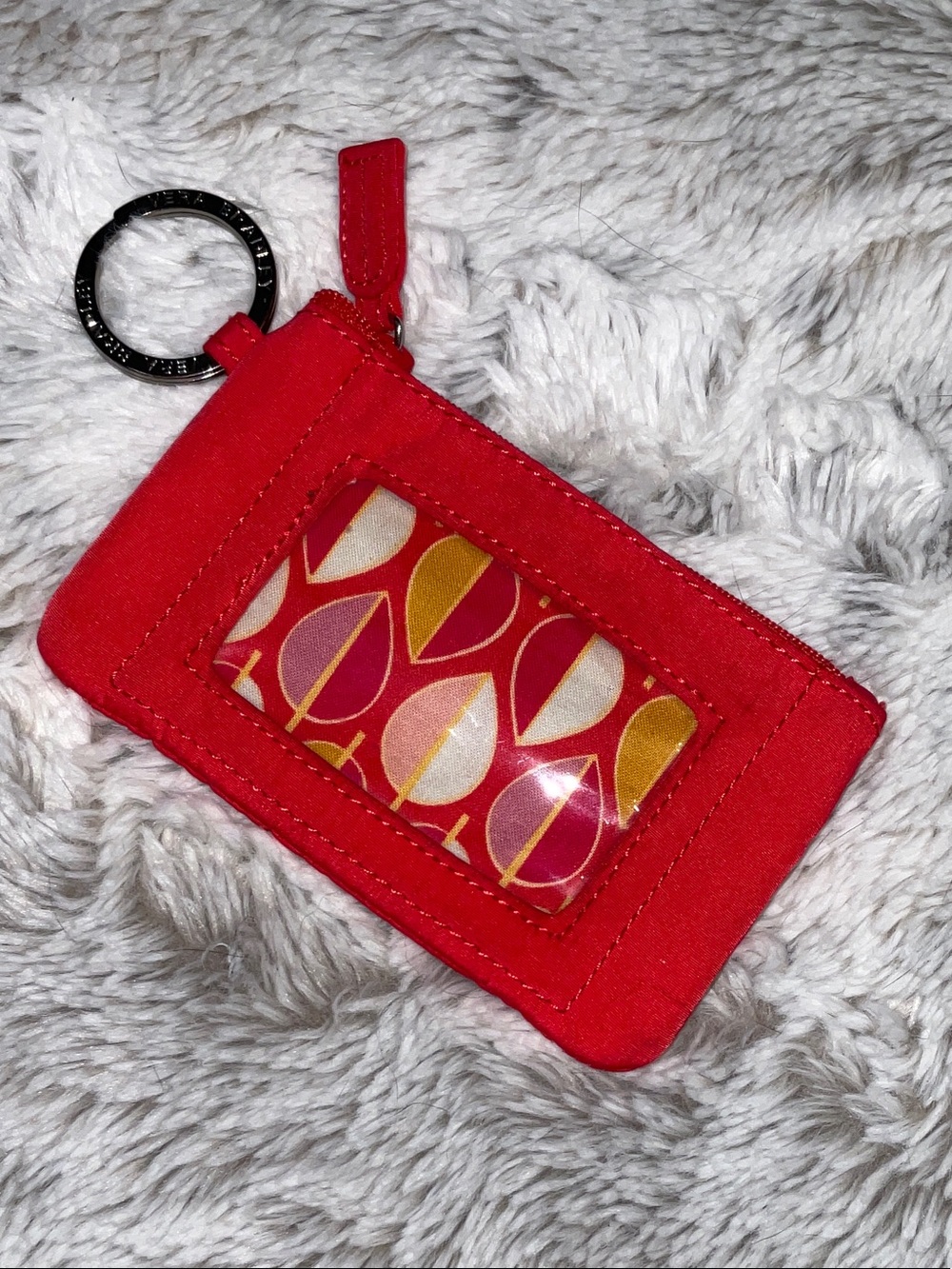 Vera Bradley ID Card Holder Keychain